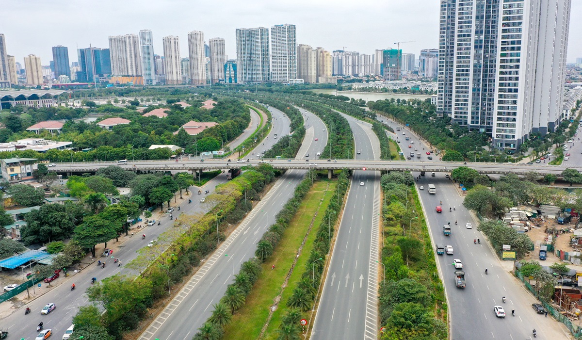 Dự án Lumi Hanoi nằm ngay kế bên đại lộ Thăng Long